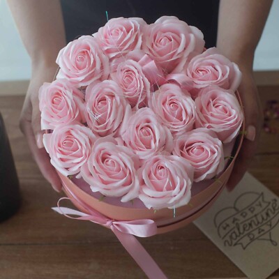 Handgefertigte Luxus Blume Seife Bouquet Gesteck Bad Geschenkset Seifenfrei Ohrringe