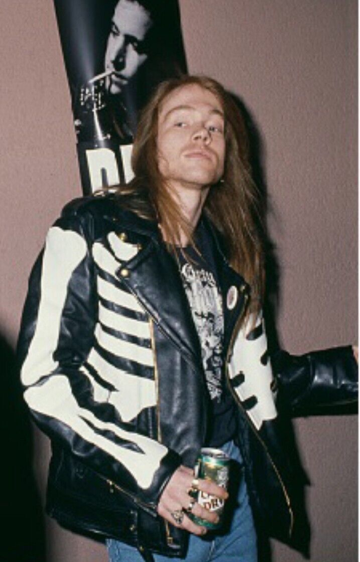 MEN'S GUNS N ROSES AXL ROSE SKELETON LEATHER JACKET MEN'S GUNS N ROSES AXL ROSE SKELETON LEATHER JACKET