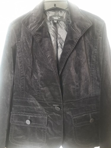 Talbots Samt schwarz gefüttert Blazer Jacke Gr. 6 Taschen tailliert klassisch - Bild 5 von 6