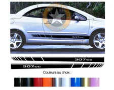 2 X BANDES LATERALES POUR PEUGEOT 307 CC AUTOCOLLANT STICKER BD573-39*