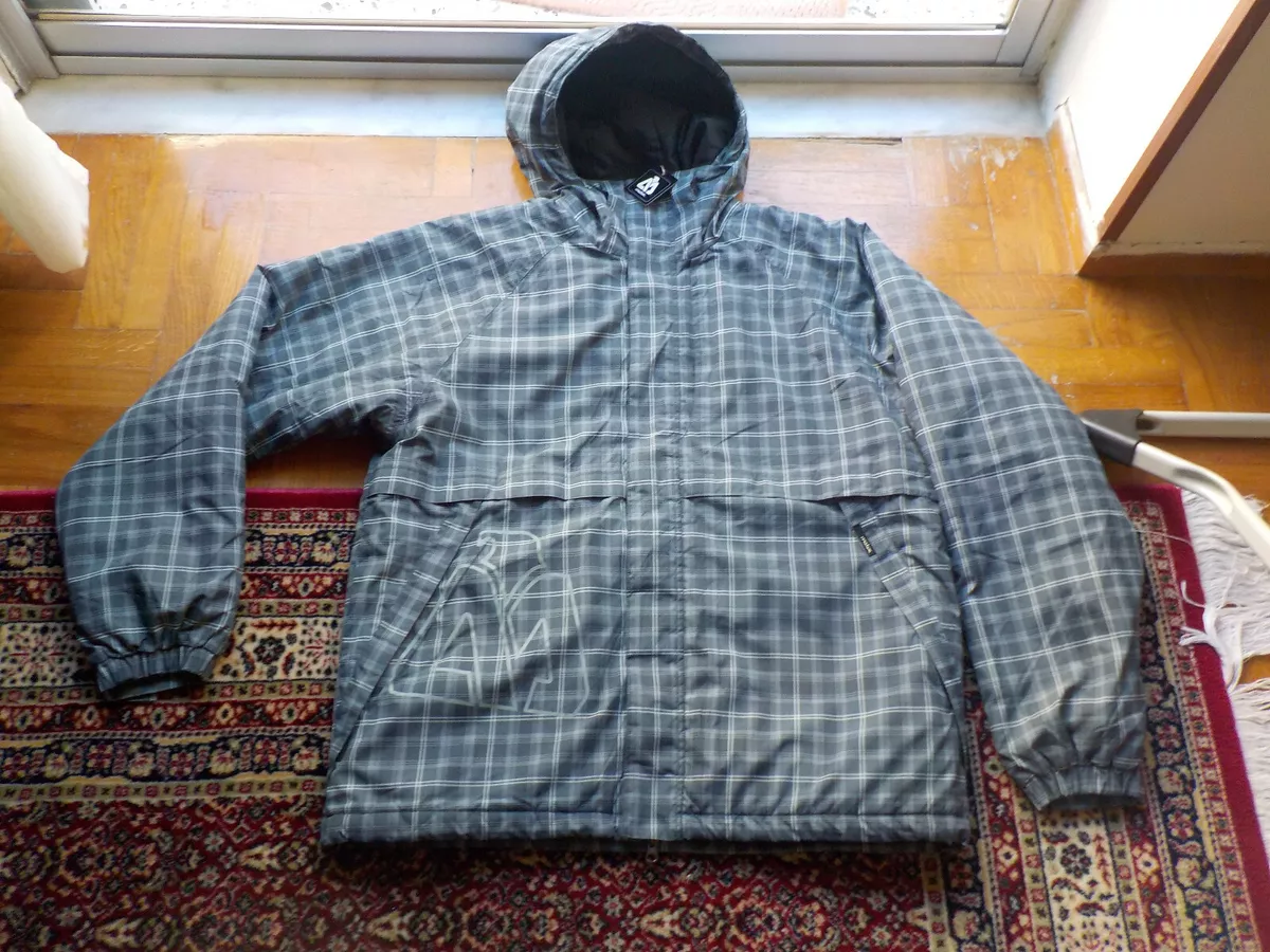 Off white plaid hooded jacket top