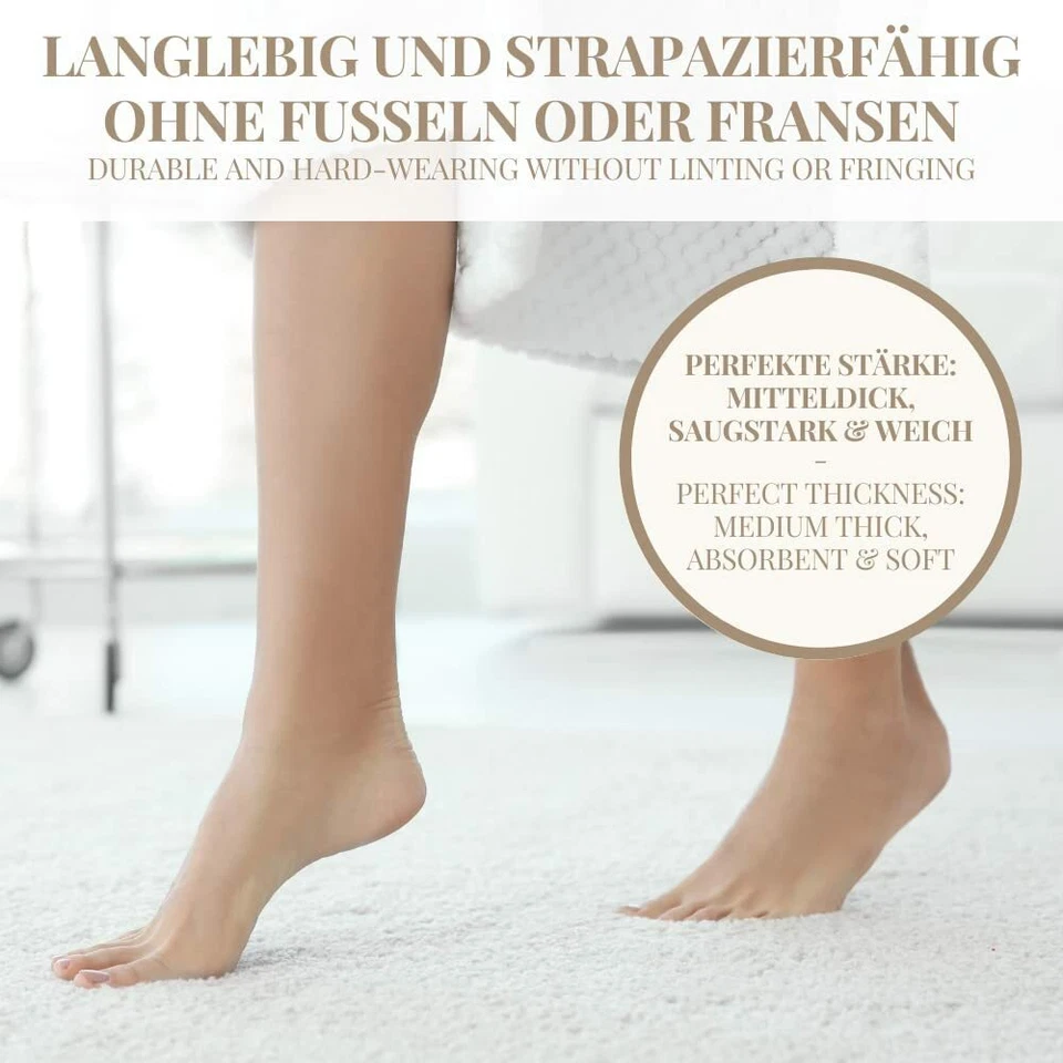 2 x Badematte Duschvorleger 50x70 cm weiß 100% BW Griechenbordüre & Waffelmuster - Bild 4 von 4