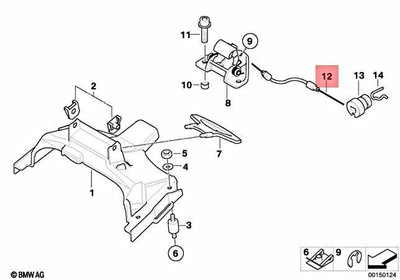 BMW Genuine K71 K73 0B13 15 0B33 Bowden Cable Dualseat Lock 