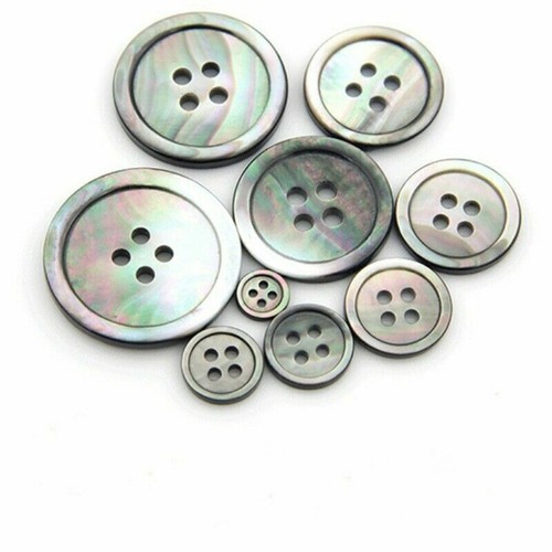 Mother ,Many Shell Knitting Buttons Sewing sizes, Grey of Pearl,Buttons, - Picture 17 of 17
