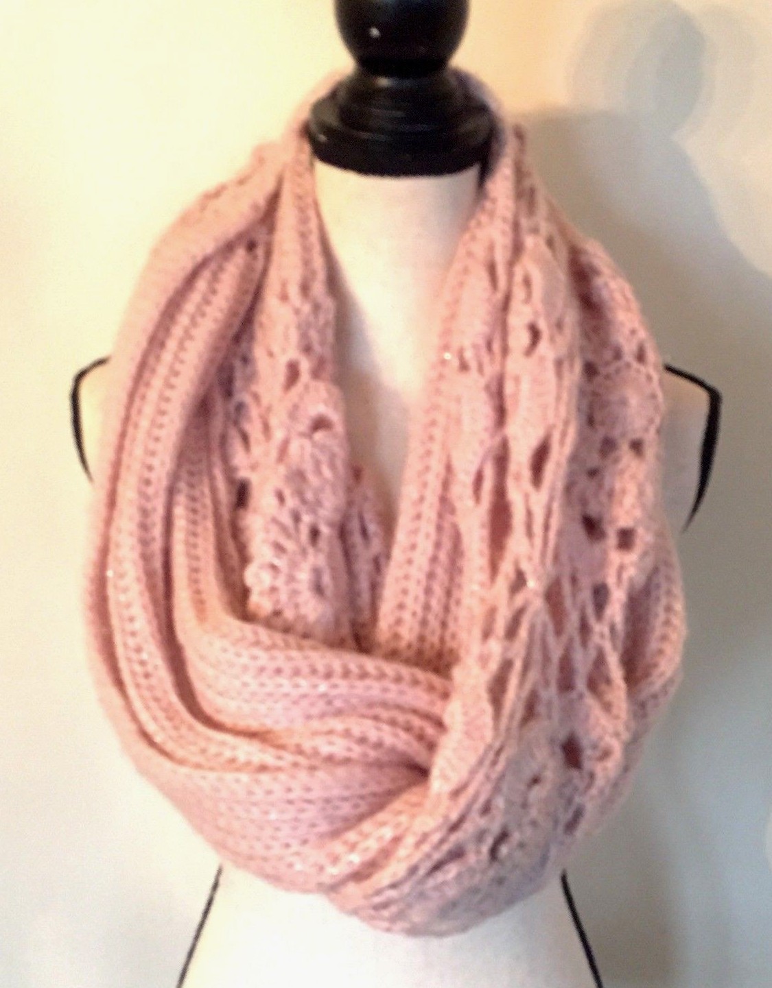 Aldo Women's Infinity Loop Crocheted Scarf Warm Buff Color Long (R-G250 ...