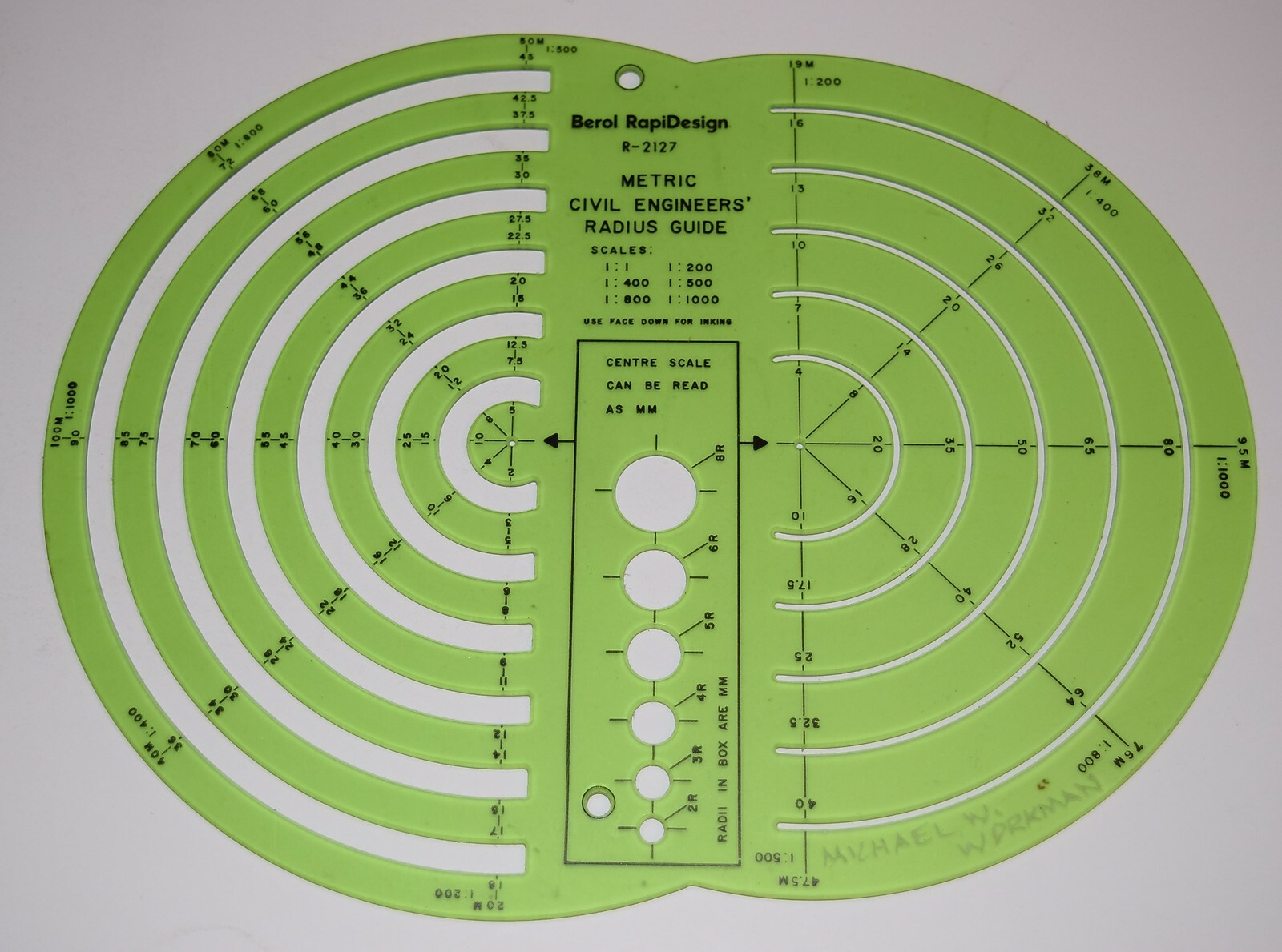 Berol Rapidesign Interior Design Living Dining Room R-718 Drafting Stencil