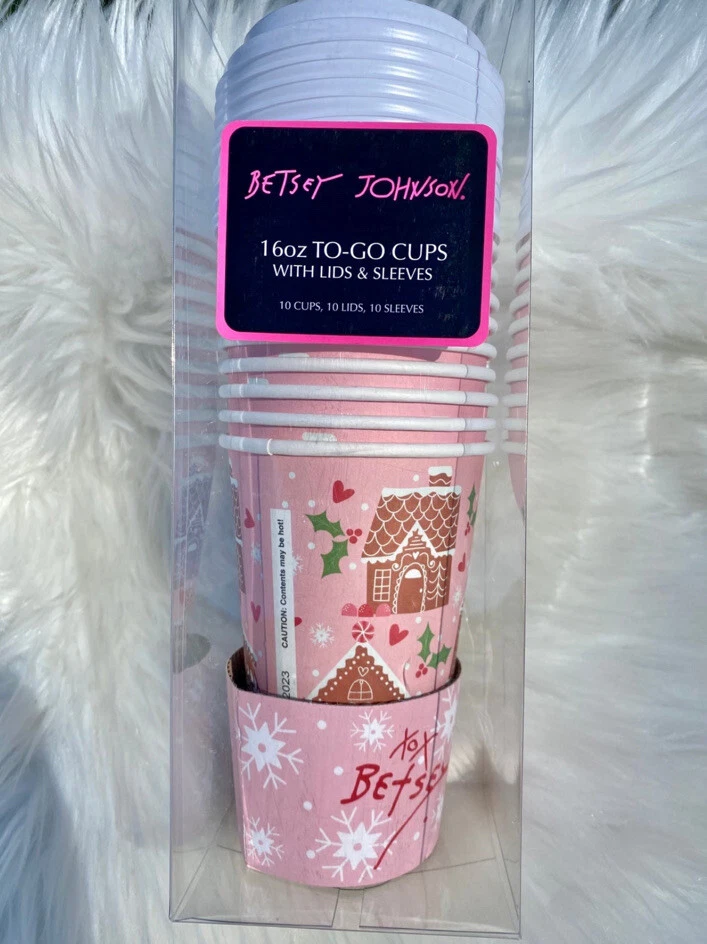 Paper Insulated Coffee Cups with Lids and Sleeves (16 oz, Blush