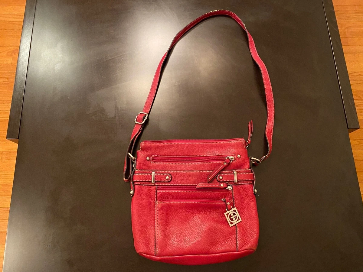 Gianni Bini Red Leather Shoulder Bag Handbag Purse | eBay