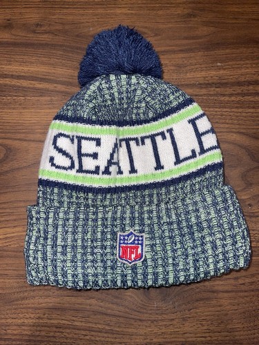 Seattle Seahawks Authentic NFL Football Merchandise Winter Ski New Era Beanie - Picture 2 of 3