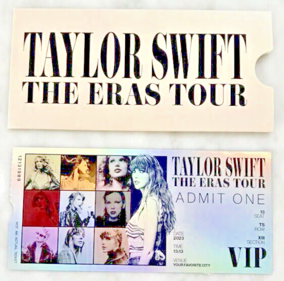 ミュージシャン TALOR SWIFT THE ERAS TOUR ADMIT ONE VIP new TAYLOR SWIFT The Eras Tour AUTHENTIC VIP Box Souvenir