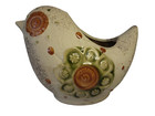 Ceramic Bird Planter Folk Art Scandinavian Pottery