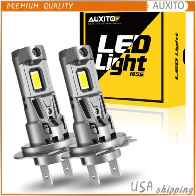 2x H7 LED Headlight Bulb Kit High Low Beam 400W 60000LM Super Bright 6000K White