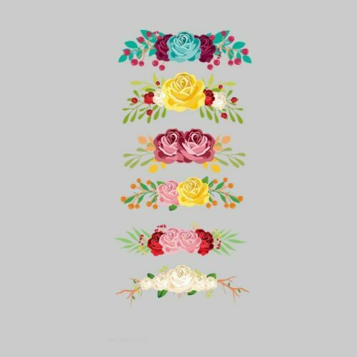 Flower Heat Clothes DIY Applique Transfers Decor 10pc for Clothing Iron On -New - Picture 12 of 12