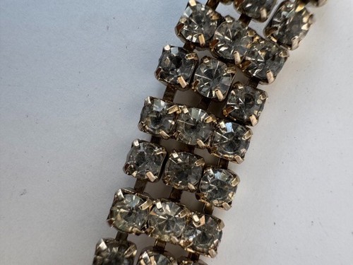 Abito/sciarpa vintage strass maglione clip scintillante accento, metà secolo glam - Foto 5 di 8
