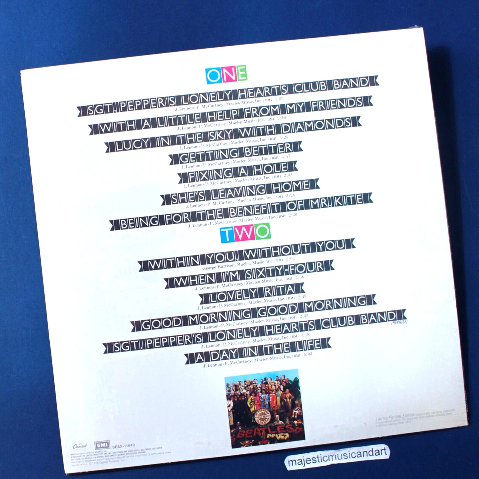 SEALED ORIGINAL 1978 PICTURE DISC VINYL THE BEATLES SGT PEPPERS LP RARE - Image 3 of 4