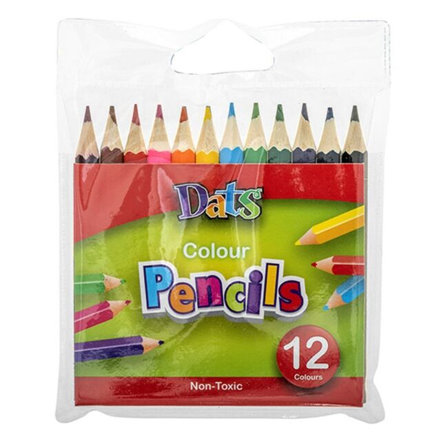 24 PCS Pencil Coloured Half Length in PVC Wallet - Small Pencil for kids 24 PCS Pencil Coloured Half Length in PVC Wallet - Small Pencil for kids