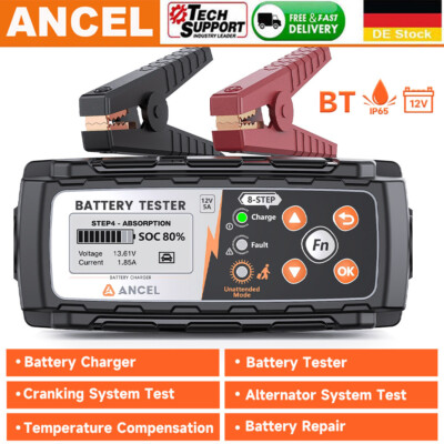 ANCEL BT521 Car Battery Changer Battery Tester Automotive Repair Tool 1A/3A/5A