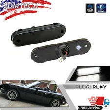 FOR 1990-05 MAZDA MX-5 MIATA Black Lens Front / Rear Bumper Side marker Lamps 2X