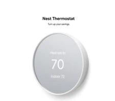 Google Nest Thermostat - Smart Programmable Wi-Fi Thermostat - Snow