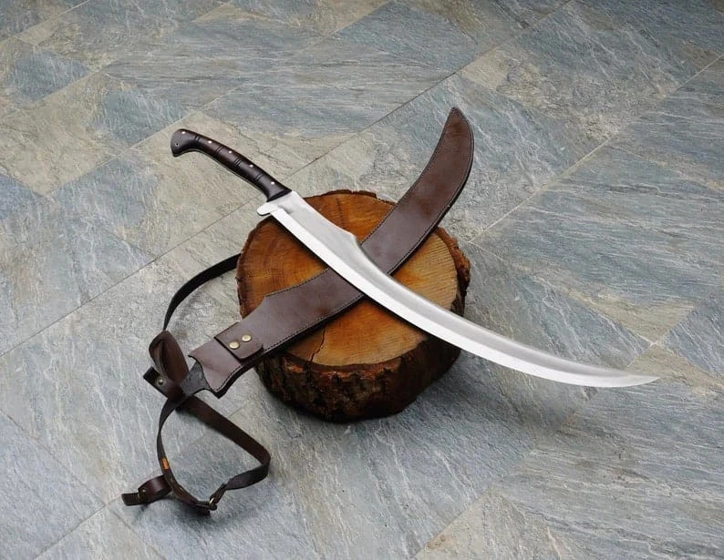 Custom Handmade Carbon Steel Blade Survival Machete Sword| Hunting Sword Camping