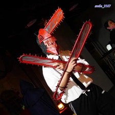 Chainsaw Man Denji EVA 3D Printed Handsaw A pair Cosplay Halloween Weapon Props