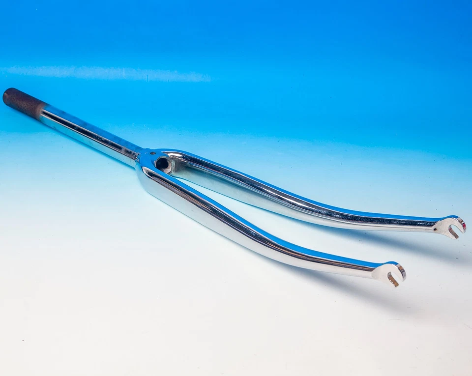 FORCELLA  ACCIAIO UNICROWN CROMATA 700c  1"  stelo 250mm NOS dimensioni generose - Immagine 3 di 4