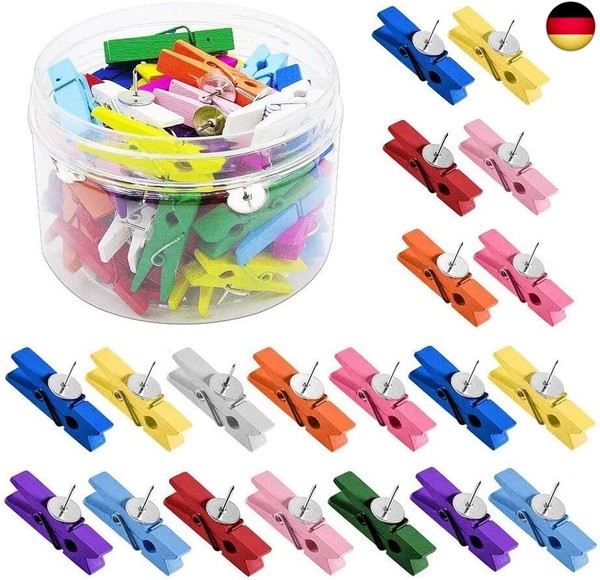 Knr Harmony Stecknadeln Mit Holzklammern 50 StüCk Stecknadeln ReißNäGel Re-image