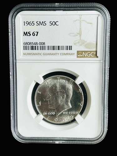 1965 SMS NGC MS67 KENNEDY HALF DOLLAR 50C SPECIAL MINT SET UNCIRCULATED