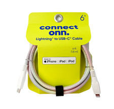 onn USB-C Glitter Cable Light Multi-Color 6 N...