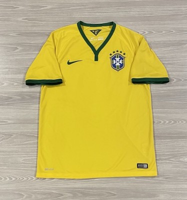 Nike 2014/15 CBF Brazil Home Soccer Jersey 575280-703 Men's Size