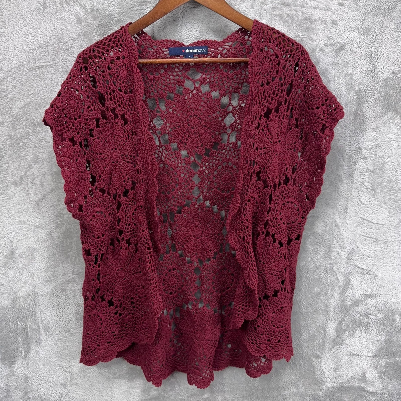 Denim247 Womens Whimsigoth Patchwork Crochet Open… - image 1