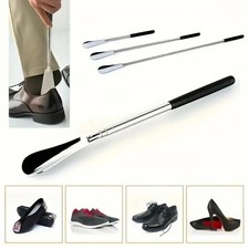New Extra Long Handle Shoe Horn Stainless Steel 25" Handled Metal Shoehorn Horns