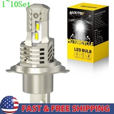 H4 9003 Hb2 Led Headlight Motorcycle Bulb Hid Hilow Beam Super Bright 1-10set