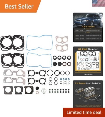 Complete 60pcs Head Gasket Set for 2004-2011 Subaru & Saab 2.5L, OE Compatible