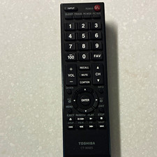 Toshiba CT-90325 Wireless TV Remote Control for Toshiba TVs, Black