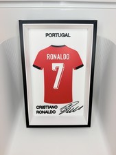 Portugal Cristiano Ronaldo #17 Soccer Framed Jersey Display 
