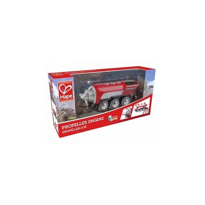 Hape Kids Wooden Railway Propeller Steam L: 4.9, W: 1.4, H: 1.8 inch, Red