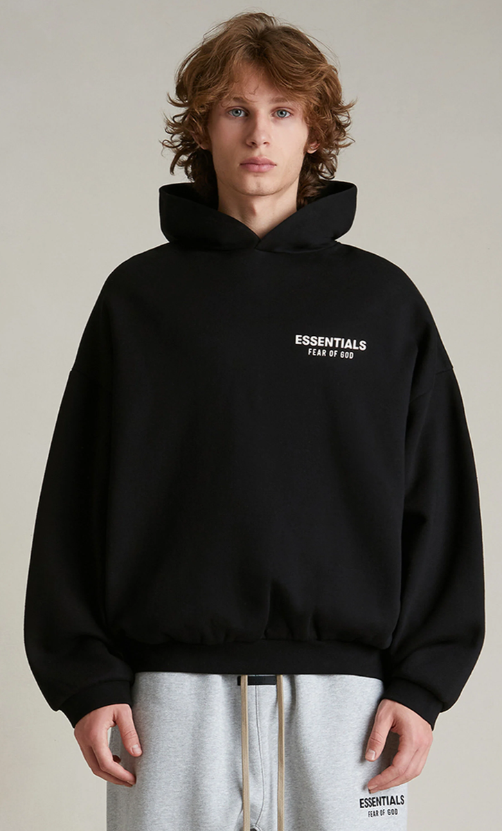Fear of God Essentials Black Fleece Hoodie 2024 Authentic New Size