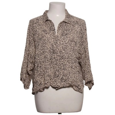 Weekday, Bluse, Größe: M, Beige/Schwarz, Viskose, Print, Damen #GfF