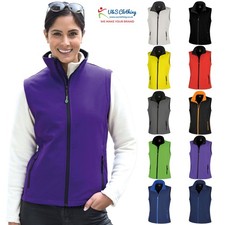 Result Ladies Printable Soft Shell Bodywarmer Micro Fleece Inner Work Wear Gilet