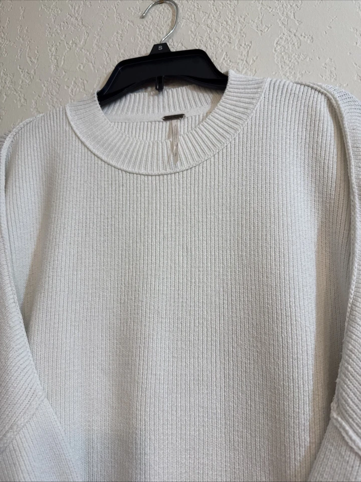 Suéter túnica Free People Easy Street para mujer talla pequeña blanco Foto 3 de 4
