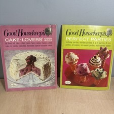 (Lot of 2) Vintage Good Housekeeping Cookbook Recipe Cake Lovers Perfect Parties