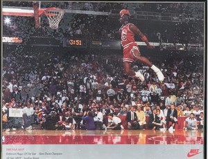 【額縁付き希少】NIKE マイケル・ジョーダン アート オブ ザ ダンクポスター Michael Jordan Dunk Poster | eBay