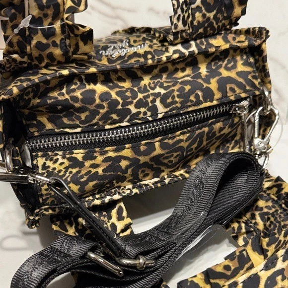 NUEVO Steve Madden Niña Madden Estampado de Leopardo Mini Bolso Bandolera Correa Bolso de Mano Foto 3 de 4
