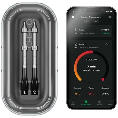 Chef Iq Sense Smartes kabelloses Fleischthermometer mit 2 ultradünnen Sonden