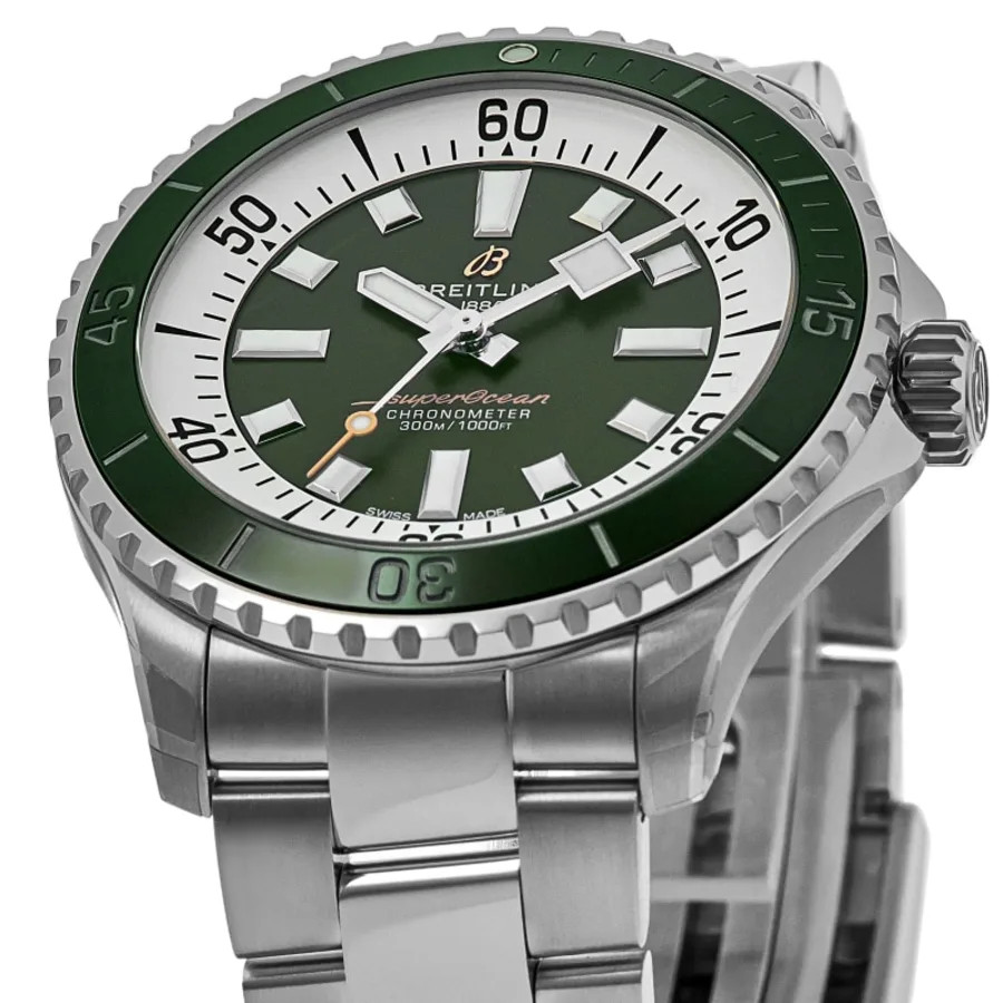 New Breitling Superocean Automatic 44 Green Dial Men's Watch A17376A31L1A1 image 2