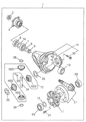#ad Genuine Honda Drive Assembly Front Gear Ratio 41 10 $174.16