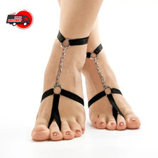 Chain Gothic Black Elastic Band Bandage Anklet Bracelet For Women.