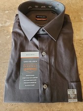 Van Heusen Van Heusen Mens Regular-Fit E Charcoal 17-17.5 34-35
