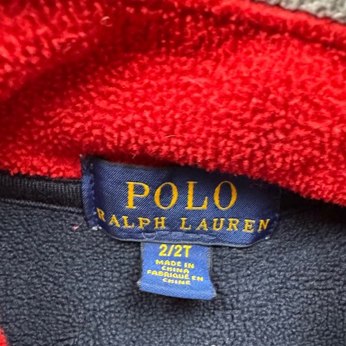 Polo Ralph Lauren Fleece Pullover Quarter Zip American Flag 2/2T - Picture 3 of 5